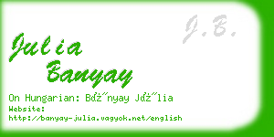 julia banyay business card